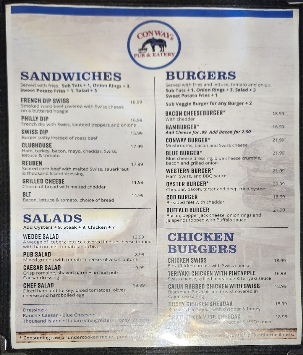 Menu Conway's Pub Eatery-4